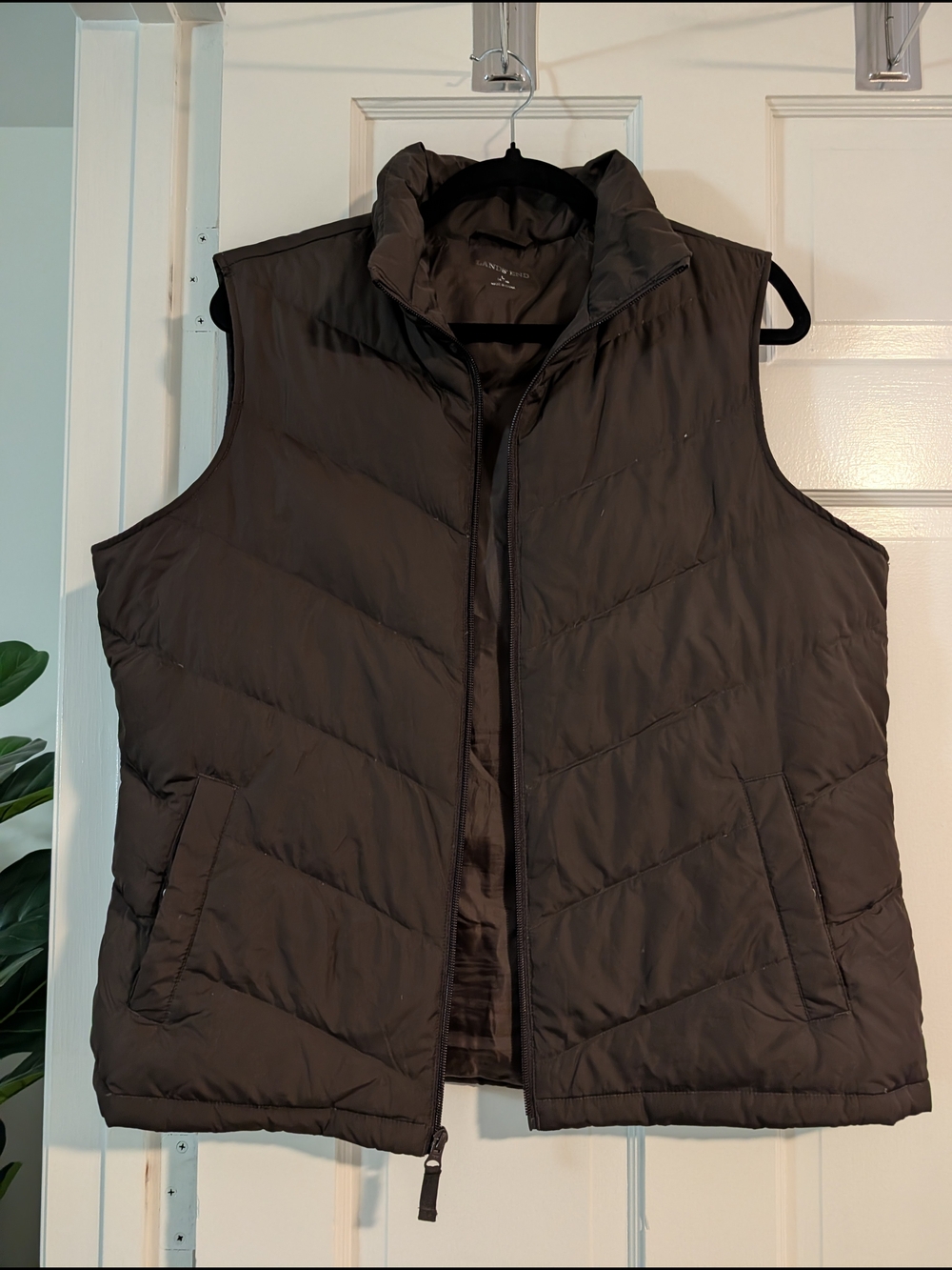 Lands' End Women's Quilted Puffer Vest - Brown